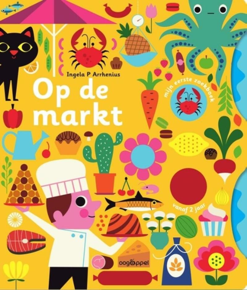 Cover van Op de markt: mijn eerste zoekboek met draaiwieltjes